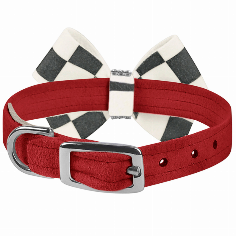 Susan Lanci Designs Windsor Check Nouveau Bow Collar