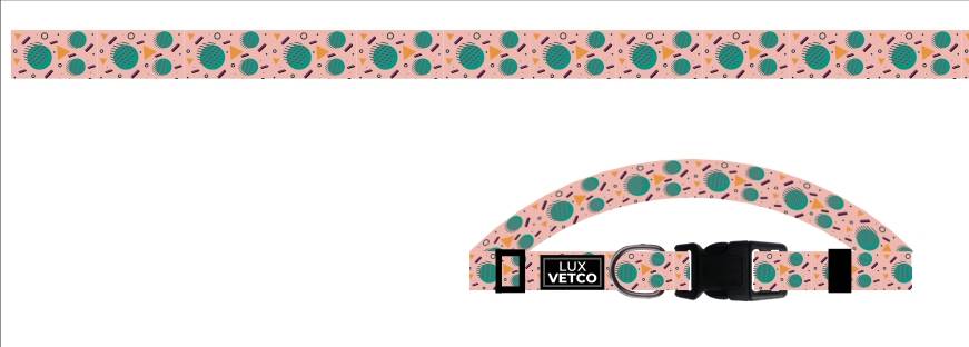 Pink Retro Bell Luxvetco Collar