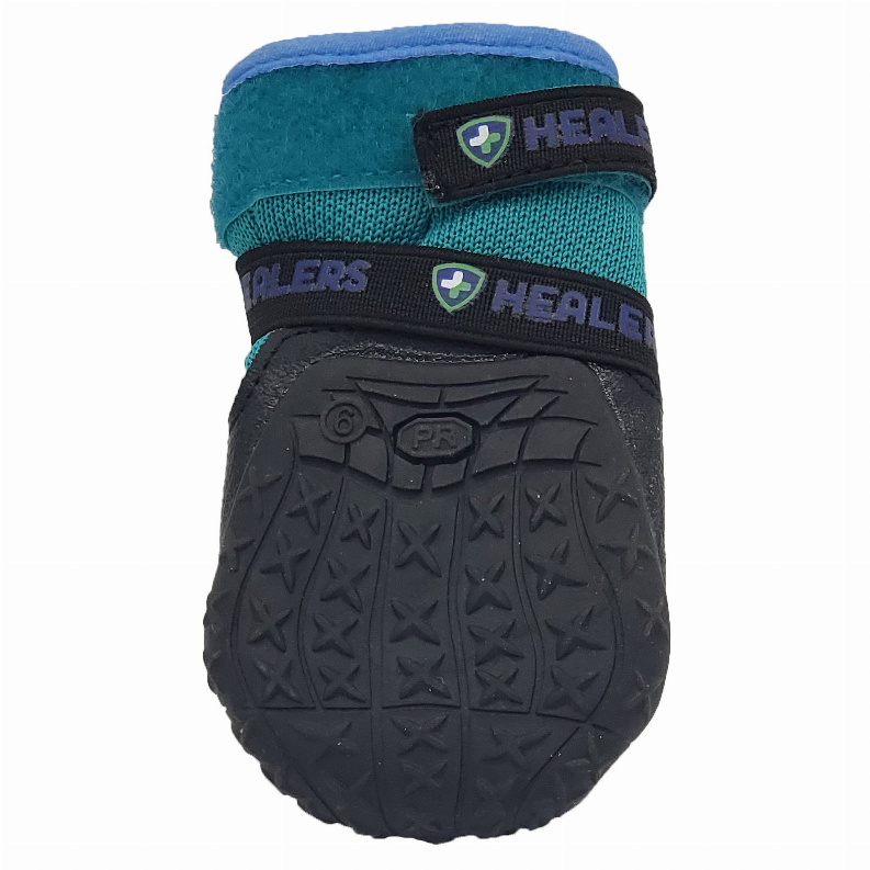 Healers Urban Walkers III Dog Booties - One Pair - Teal - Extra Large