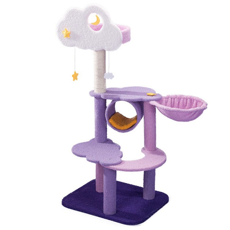 Purple Cat Climbing Frame, Cat Nest Tree, Grabbing Column, Large