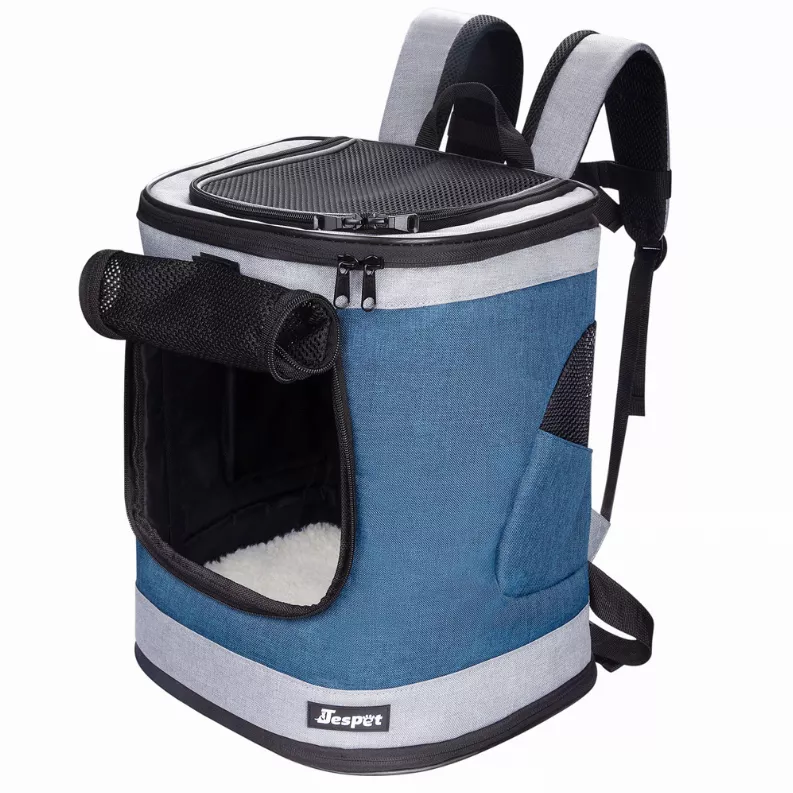 JESPET Pet Backpack Carrier for Small Dog, Puppy, Soft Carrier Backpack Ideal for Traveling, Hiking, Walking and Outdoor Activities with Family - Luxvetco
