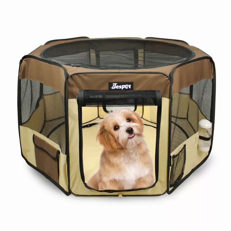 JESPET Pet Dog Playpens 36", 45" & 61" Portable Soft Dog Exercise Pen Kennel with Carry Bag for Puppy Cats Kittens Rabbits, Indoor/Outdoor Use - Luxvetco