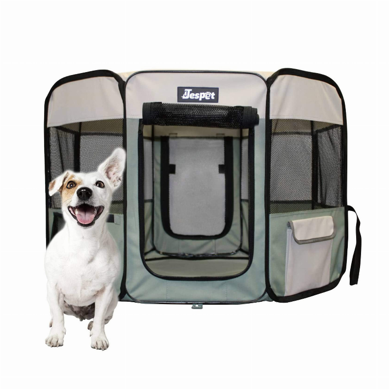 JESPET Pet Dog Playpens 36", 45" & 61" Portable Soft Dog Exercise Pen Kennel with Carry Bag for Puppy Cats Kittens Rabbits, Indoor/Outdoor Use - Luxvetco