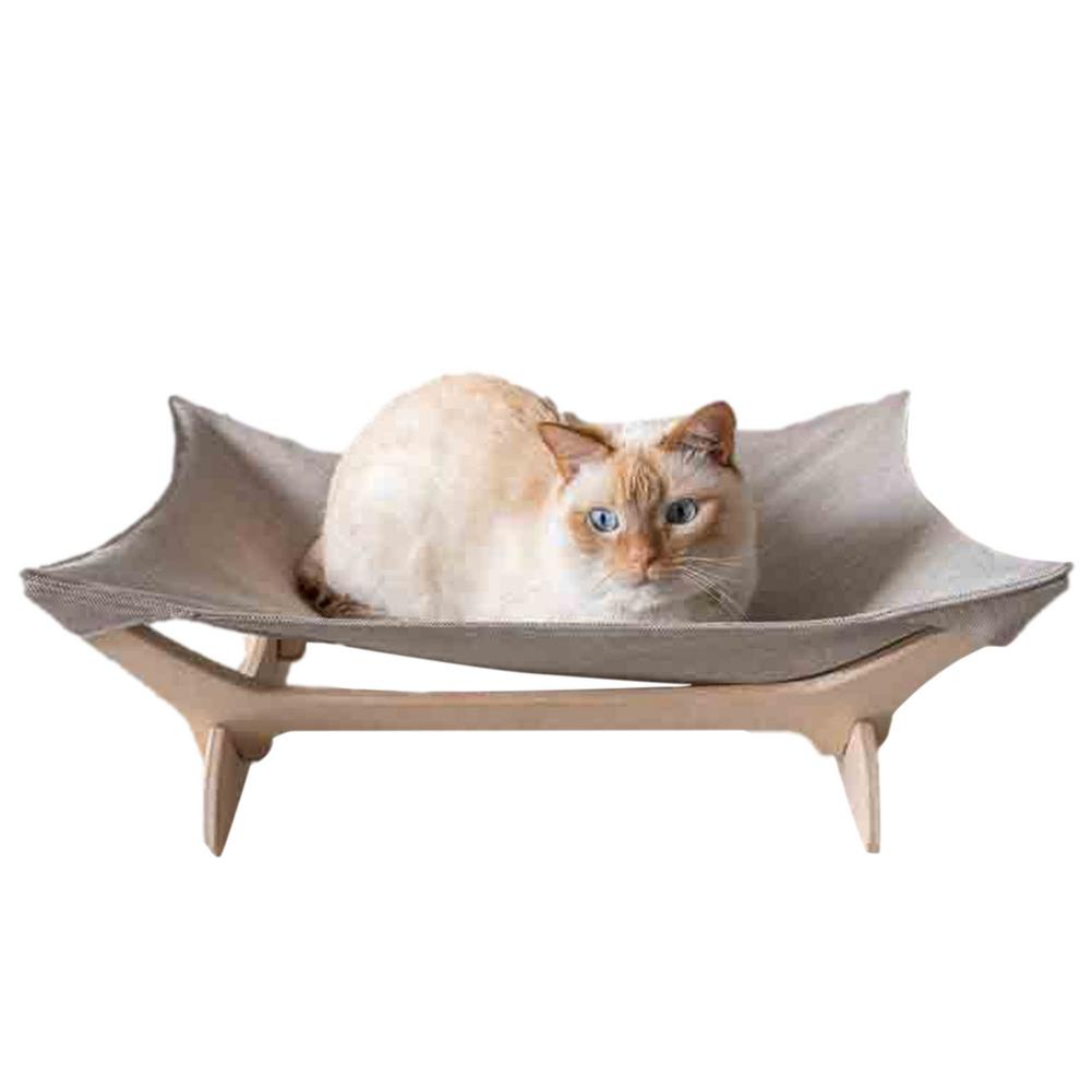 Cat Hammock Cradle on Wood Frame - Luxvetco