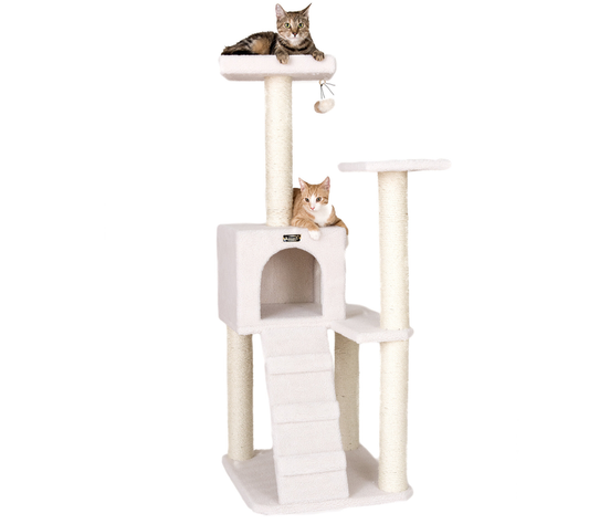 Armarkat Fleece Covered 53" High Cat tree, Real Wood B5301