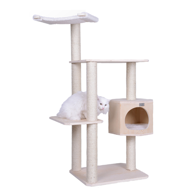 Armarkat Premium Scots Pine 54-Inch Cat Tree W Three Levels