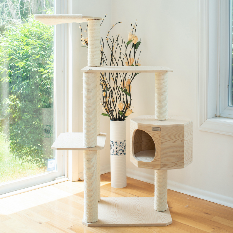 Armarkat Premium Scots Pine 54-Inch Cat Tree W Three Levels