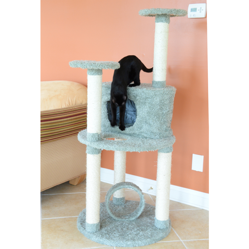 Armarkat Real Wood Cat Condo, Sisal Covered Scratcher