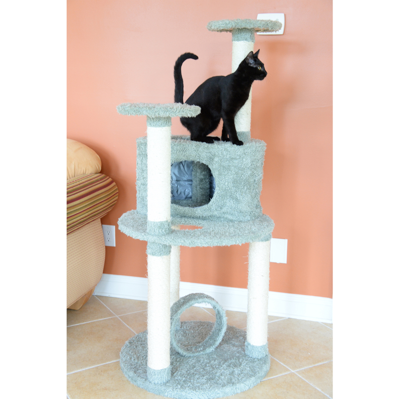 Armarkat Real Wood Cat Condo, Sisal Covered Scratcher