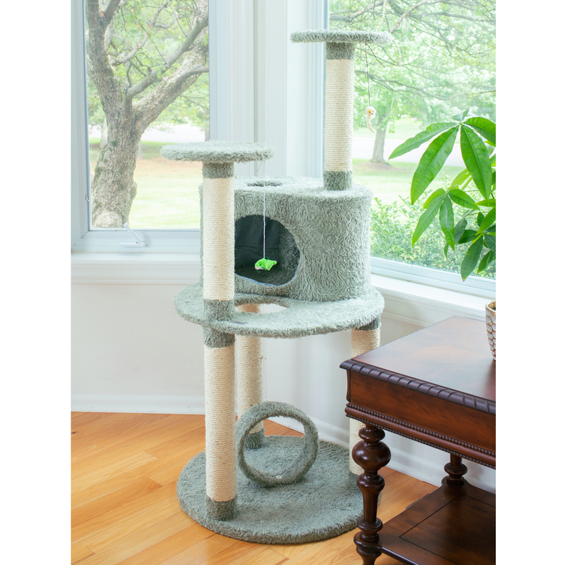 Armarkat Real Wood Cat Condo, Sisal Covered Scratcher