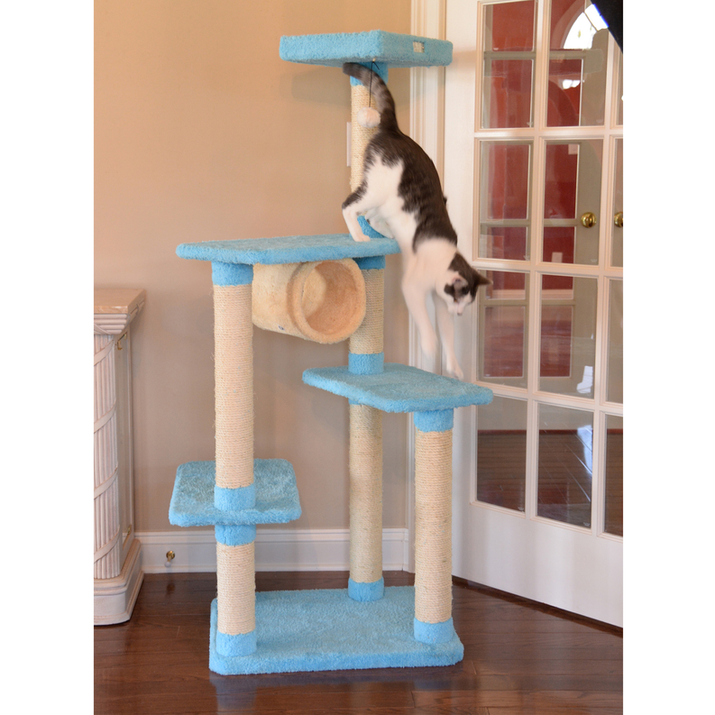 Armarkat Cat Climber, Real Wood Cat Junggle Tree Skyblue