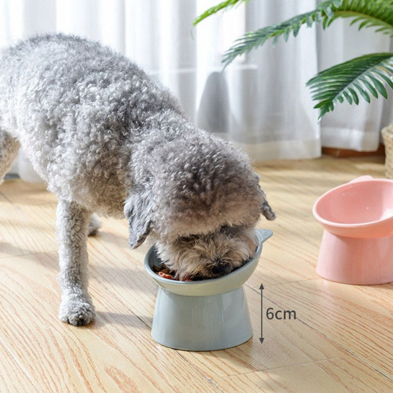 Cat 45°Neck Protector Bowl - Binaural Pet Feeding Cup - Luxvetco