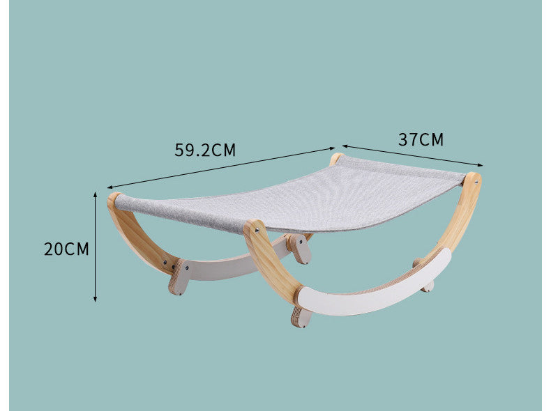 Wooden Swing Cat Hammock - Luxvetco