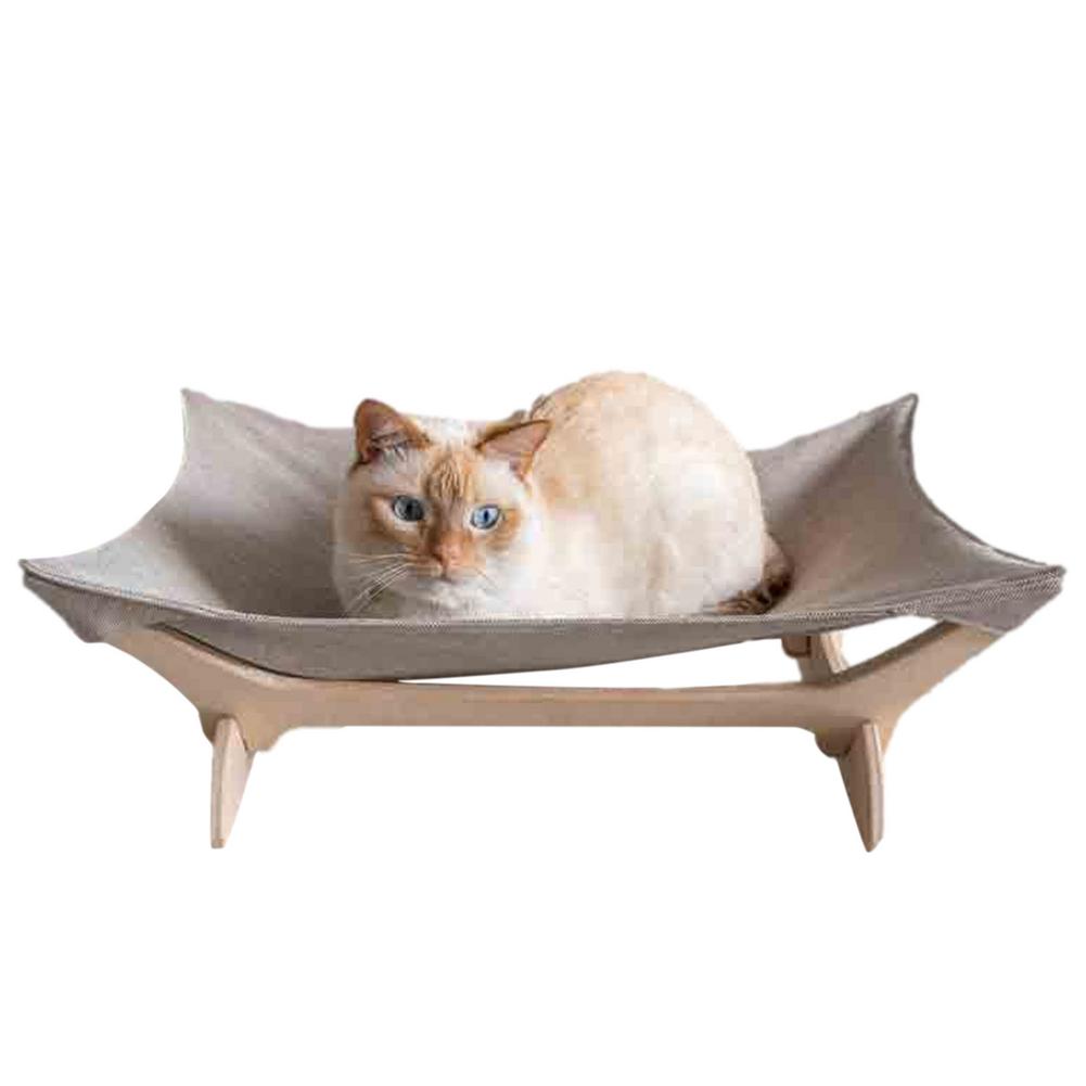 Cat Hammock Cradle on Wood Frame - Luxvetco