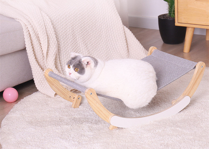 Wooden Swing Cat Hammock - Luxvetco