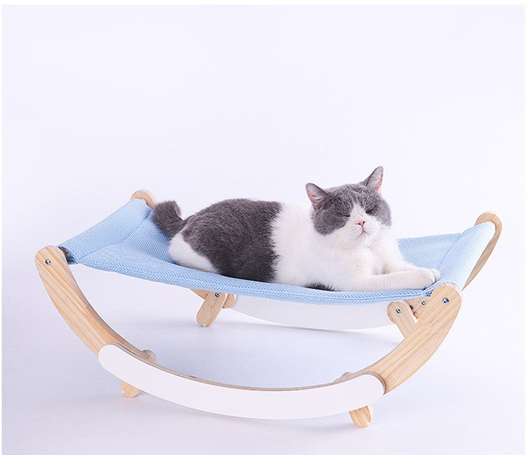 Wooden Swing Cat Hammock - Luxvetco