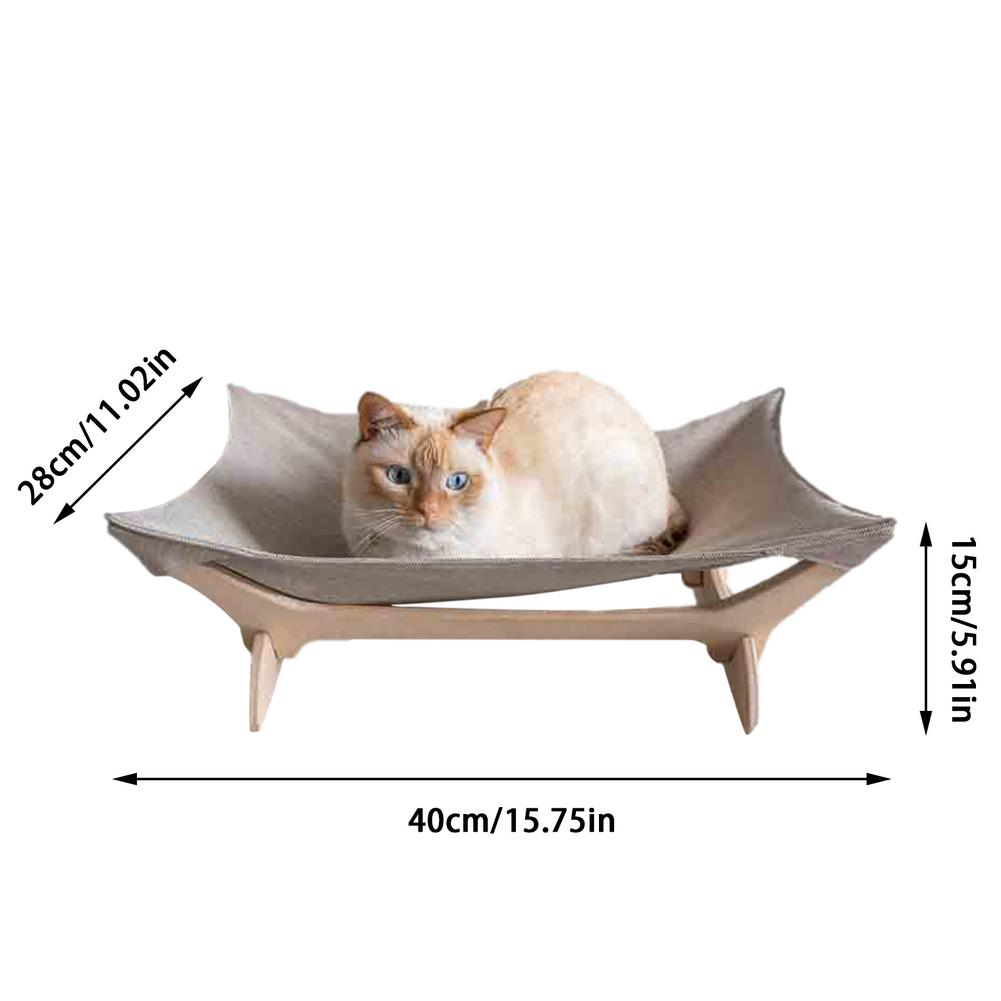 Cat Hammock Cradle on Wood Frame - Luxvetco