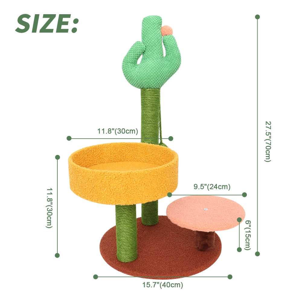 Cactus Cat Scratching Post & Climbing Frame Tree Tower