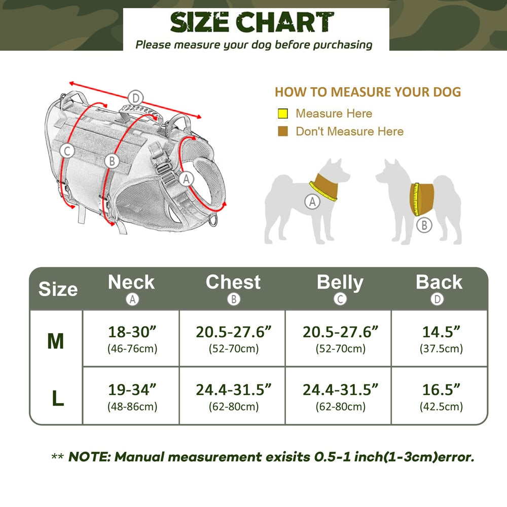 Tactical Dog Training Vest No Pull Harness - Luxvetco